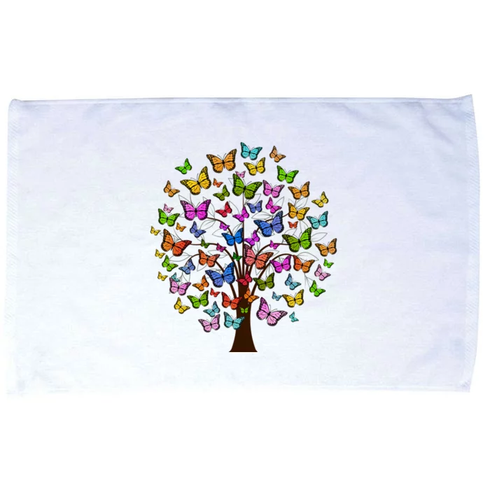 Butterfly Colorful Tree Microfiber Hand Towel