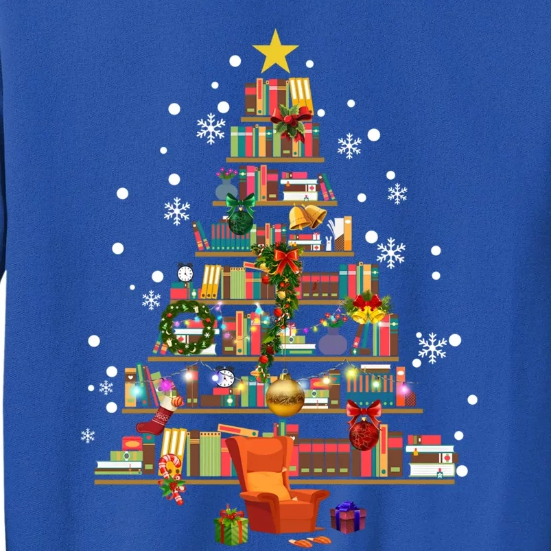 Book Christmas Tree Teacher Student Xmas Holiday Pajamas Funny Gift Sweatshirt