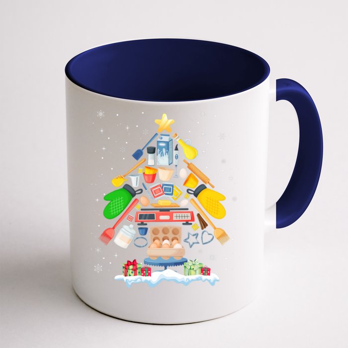 Baking Christmas Tree Pajama Merry Christmas Baker Xmas Front & Back Coffee Mug