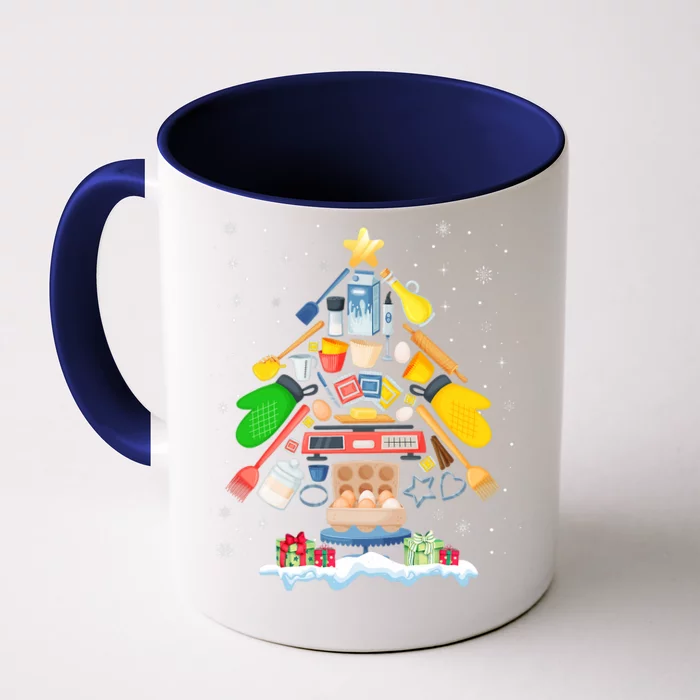 Baking Christmas Tree Pajama Merry Christmas Baker Xmas Front & Back Coffee Mug