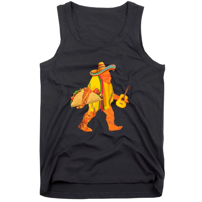 Bigfoot Carrying Taco Funny Cinco De Mayo Boys Men Sasquatch Tank Top