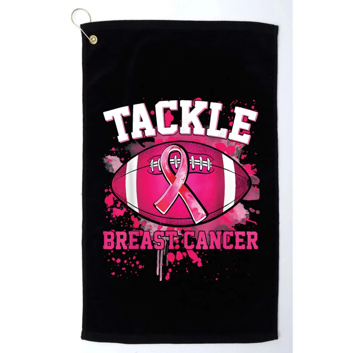 Breast Cancer Tackle Football Platinum Collection Golf Towel