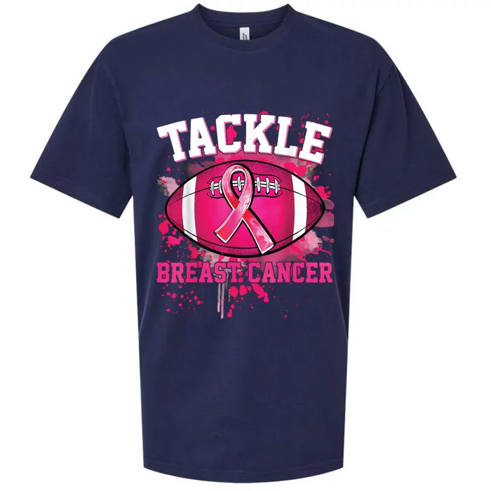 Breast Cancer Tackle Football Sueded Cloud Jersey T-Shirt