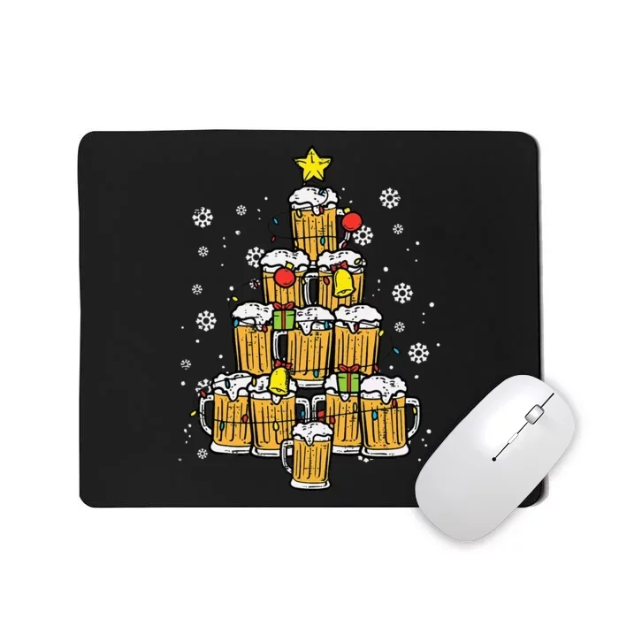 Beer Christmas Tree Xmas Brew Dad Mousepad