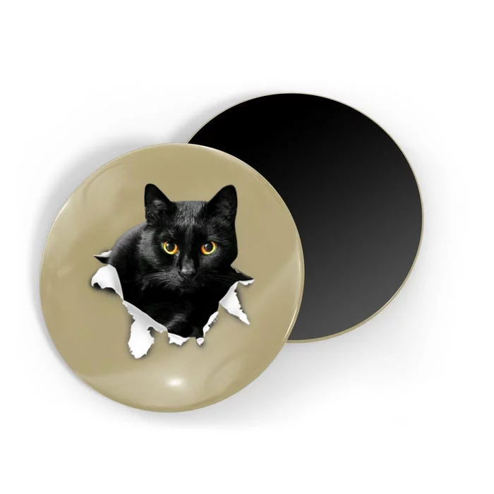 Black Cat Torn Cloth Gifts For Cat Lover, Cat Dad, Cat Mom Magnet