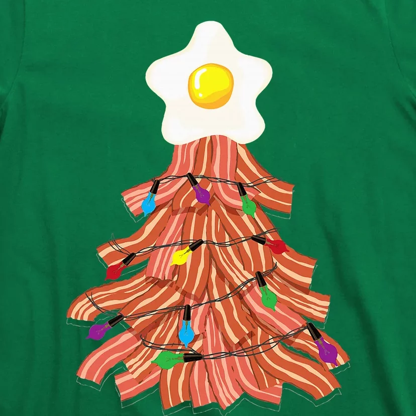 Bacon Christmas Tree Egg Top Funny Pork Lover Gift T-Shirt