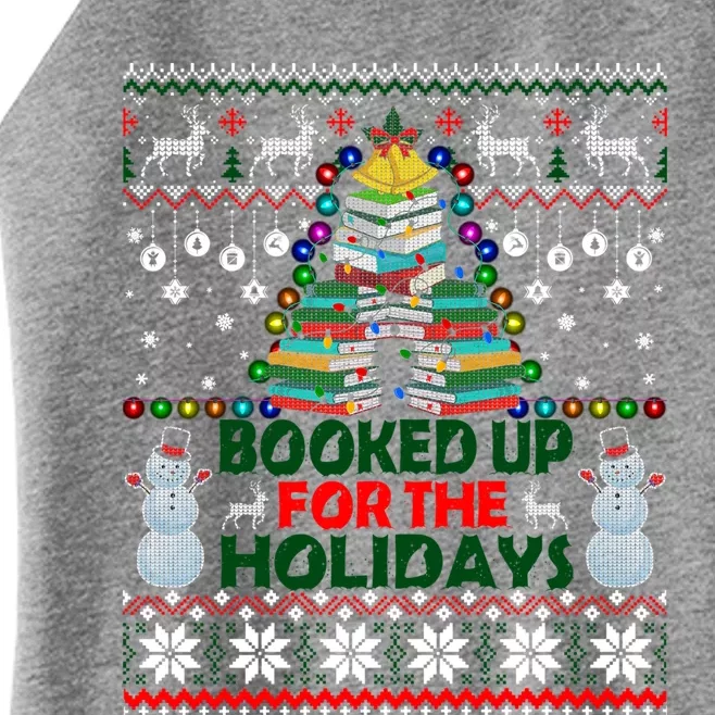 Book Christmas Tree Librarian Booked Up For The Christmas Great Gift Women’s Perfect Tri Rocker Tank