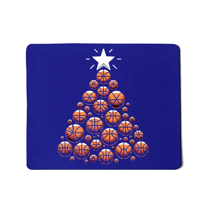 Basketball Christmas Tree Funny Basketball Xmas Gift Mousepad