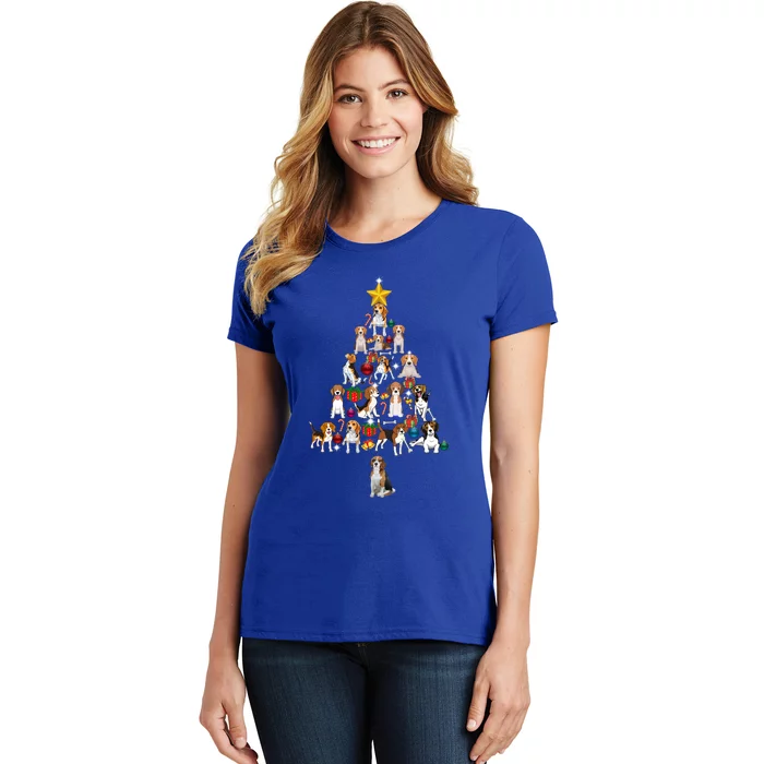 Beagle Christmas Tree Cool Gift Funny Xmas Beagle Gift Women's T-Shirt