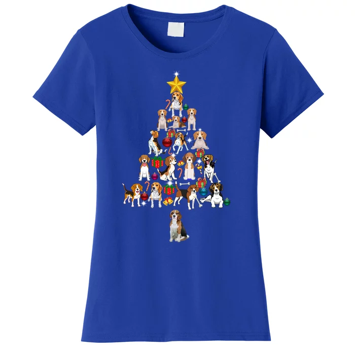 Beagle Christmas Tree Cool Gift Funny Xmas Beagle Gift Women's T-Shirt