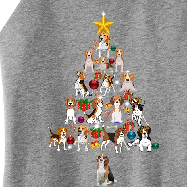 Beagle Christmas Tree Cool Gift Funny Xmas Beagle Gift Women’s Perfect Tri Rocker Tank