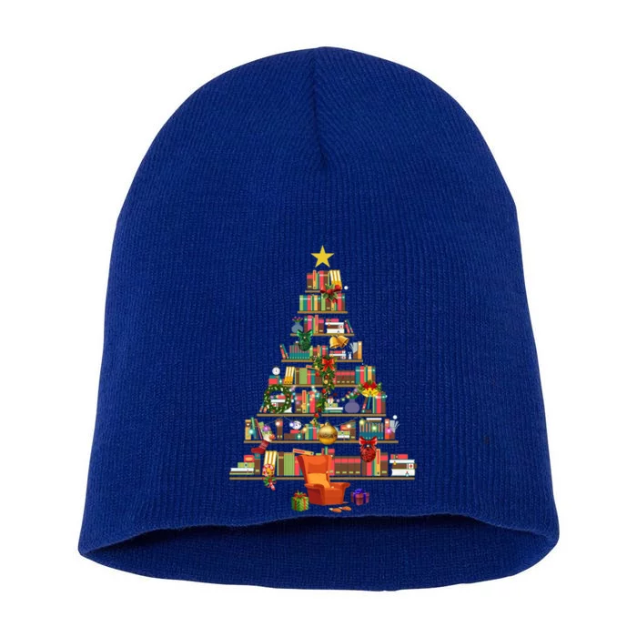 Books Christmas Tree Books Lovers Gift Short Acrylic Beanie