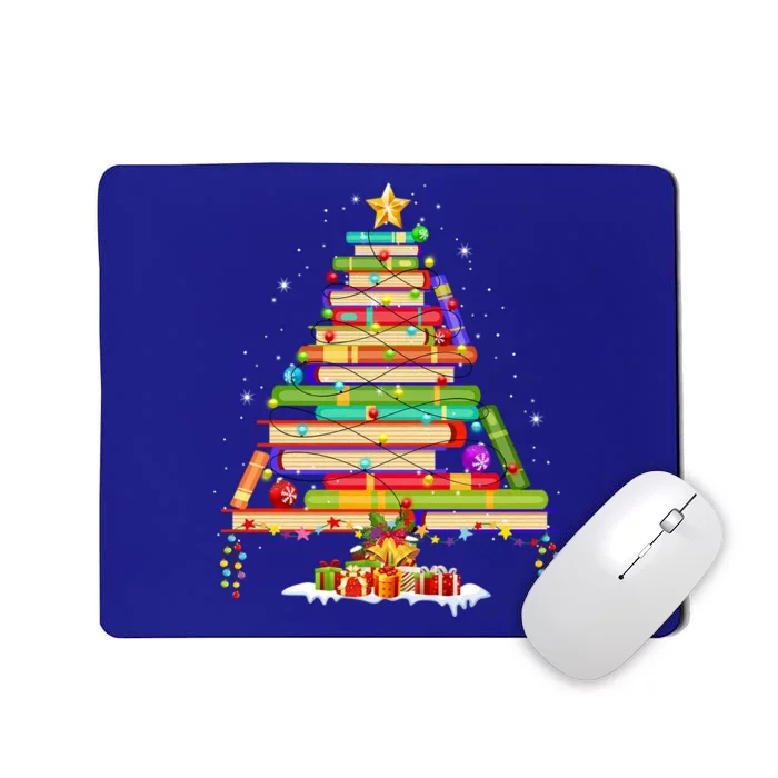 Books Christmas Tree Decor Xmas For Librarian Teacher Meaningful Gift Mousepad