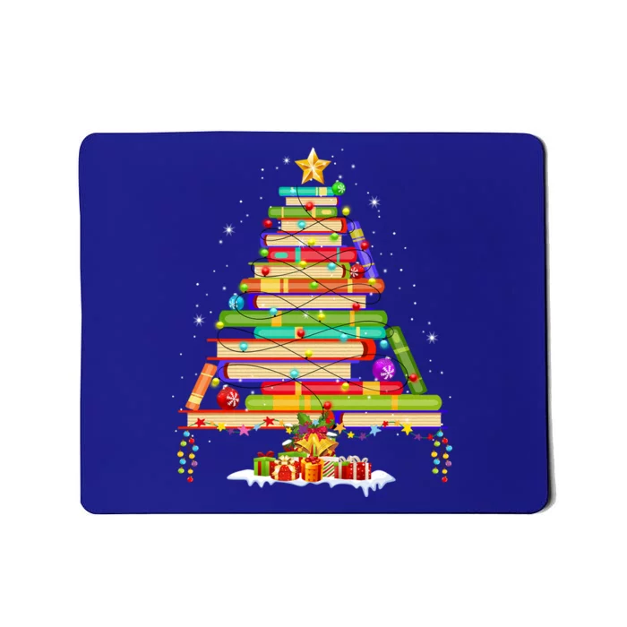 Books Christmas Tree Decor Xmas For Librarian Teacher Meaningful Gift Mousepad