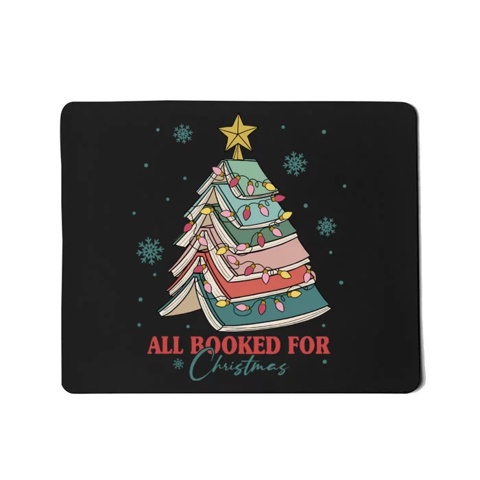 Book Christmas Tree Librarian All Booked For Christmas Mousepad