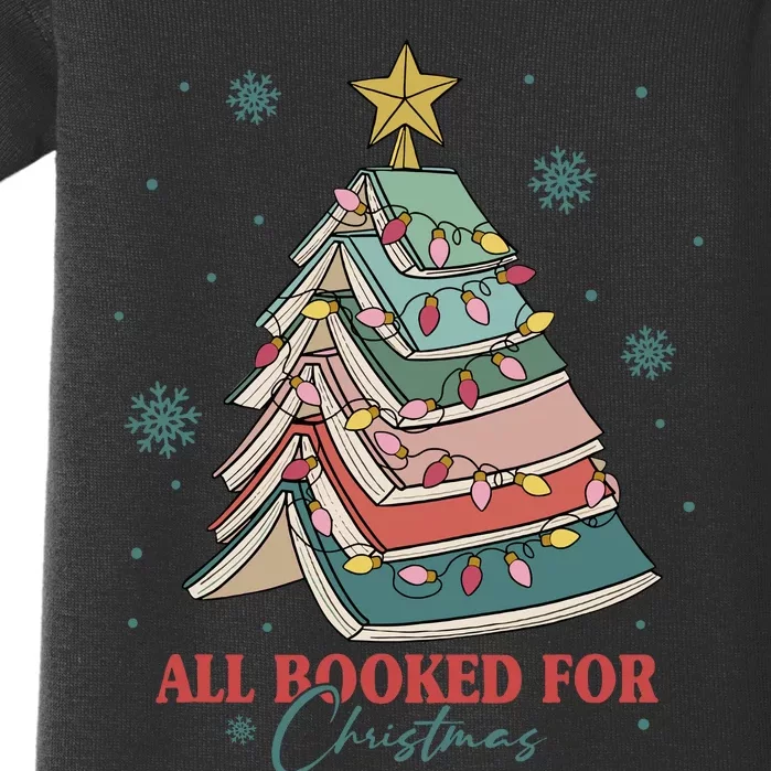 Book Christmas Tree Librarian All Booked For Christmas Baby Bodysuit