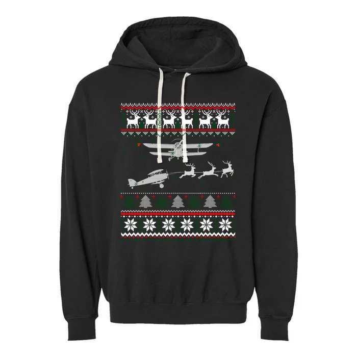 Best Christmas Thanksgiving Gift Pilots Aviation Ugly Garment-Dyed Fleece Hoodie