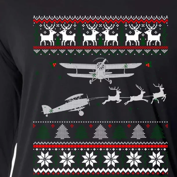 Best Christmas Thanksgiving Gift Pilots Aviation Ugly Cooling Performance Long Sleeve Crew