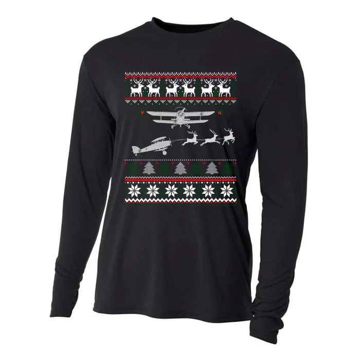 Best Christmas Thanksgiving Gift Pilots Aviation Ugly Cooling Performance Long Sleeve Crew