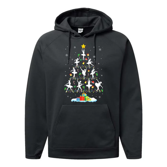 Ballet Christmas Tree Ballet Dancer Christmas Ballet Teacher Performance Fleece Hoodie