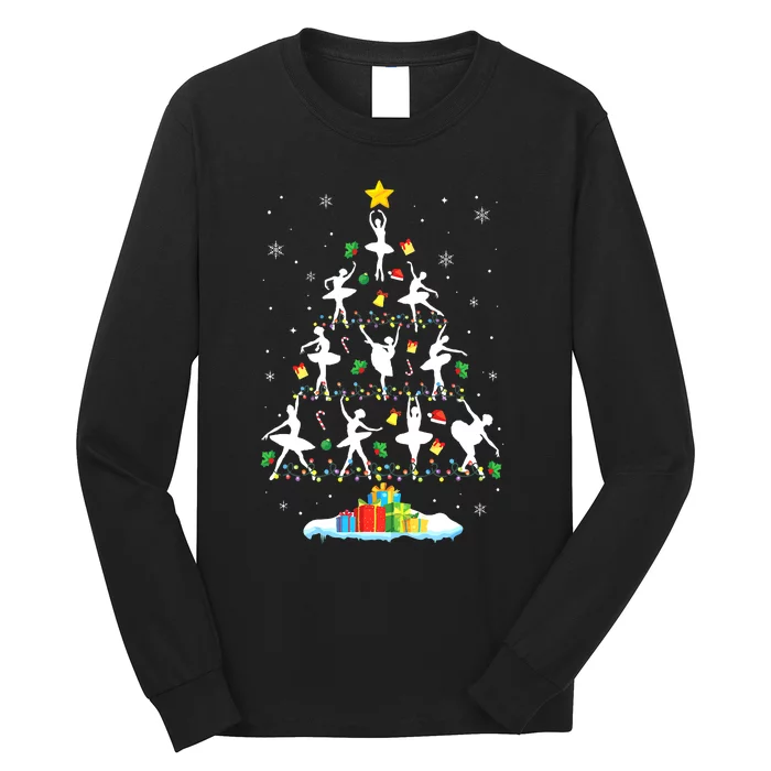 Ballet Christmas Tree Ballet Dancer Christmas Ballet Teacher Long Sleeve Shirt