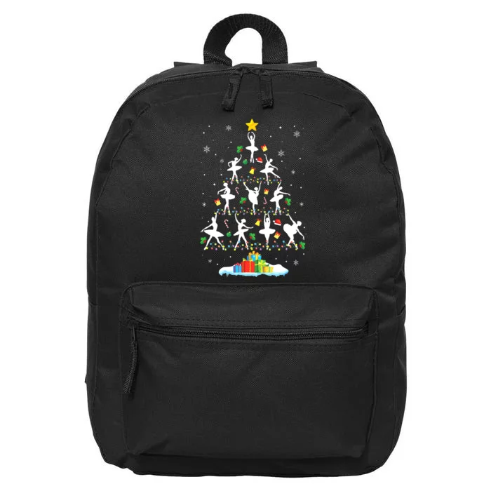 Ballet Christmas Tree Ballet Dancer Christmas Ballet Teacher 16 in Basic Backpack