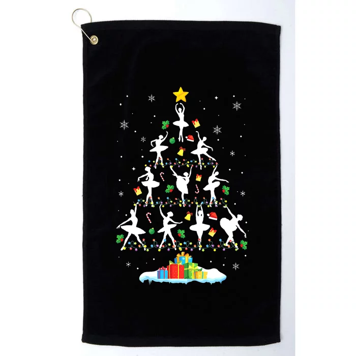 Ballet Christmas Tree Ballet Dancer Christmas Ballet Teacher Platinum Collection Golf Towel