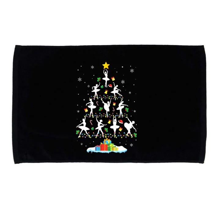 Ballet Christmas Tree Ballet Dancer Christmas Ballet Teacher Microfiber Hand Towel