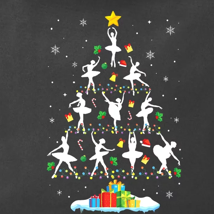 Ballet Christmas Tree Ballet Dancer Christmas Ballet Teacher Zip Tote Bag