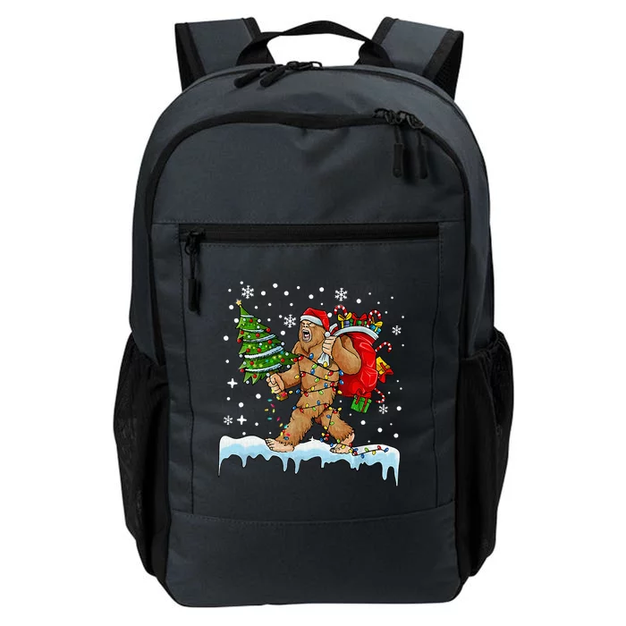 Bigfoot Christmas Tree Lights Xmas Sasquatch Lovers Daily Commute Backpack