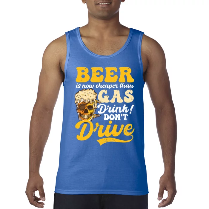 Beer Cheaper Than Gas Design Bbq Beer Freedom Cool Gift Tank Top