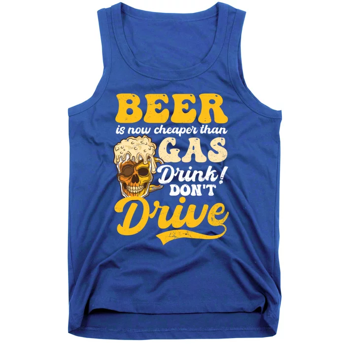 Beer Cheaper Than Gas Design Bbq Beer Freedom Cool Gift Tank Top