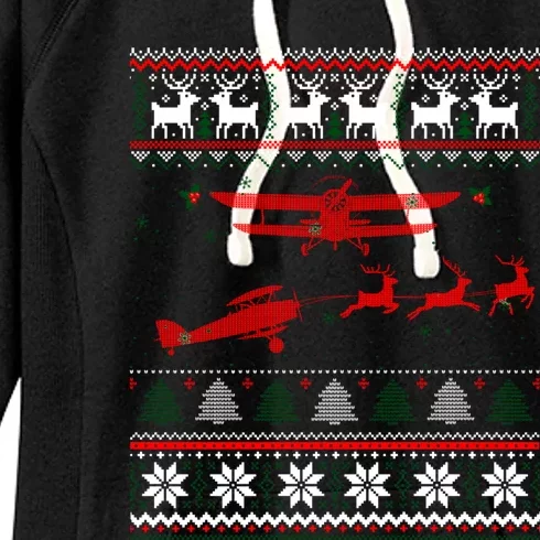 Best Christmas Thanksgiving Gift Pilots Aviation Ugly Gift Women's Fleece Hoodie