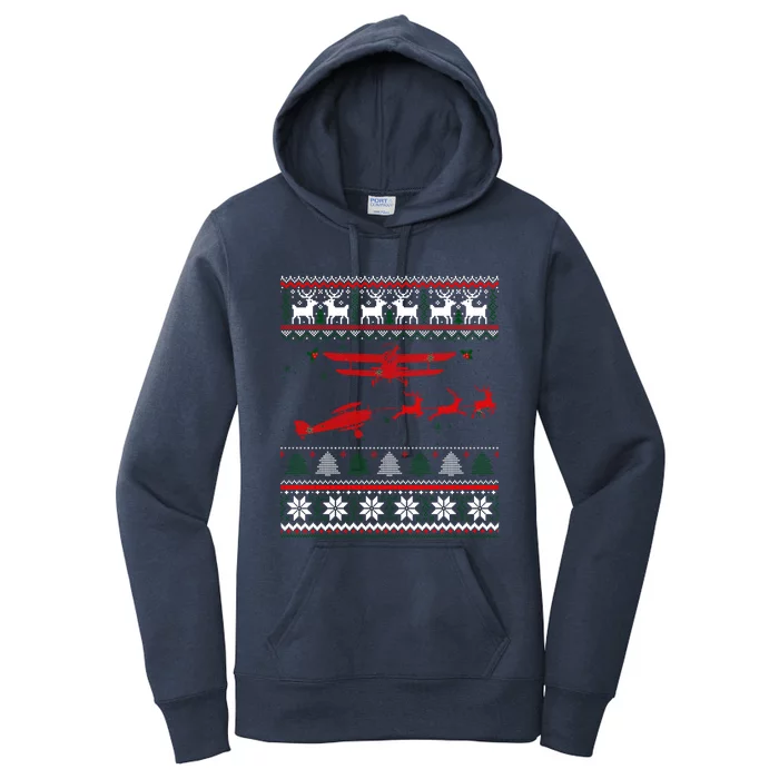 Best Christmas Thanksgiving Gift Pilots Aviation Ugly Gift Women's Pullover Hoodie