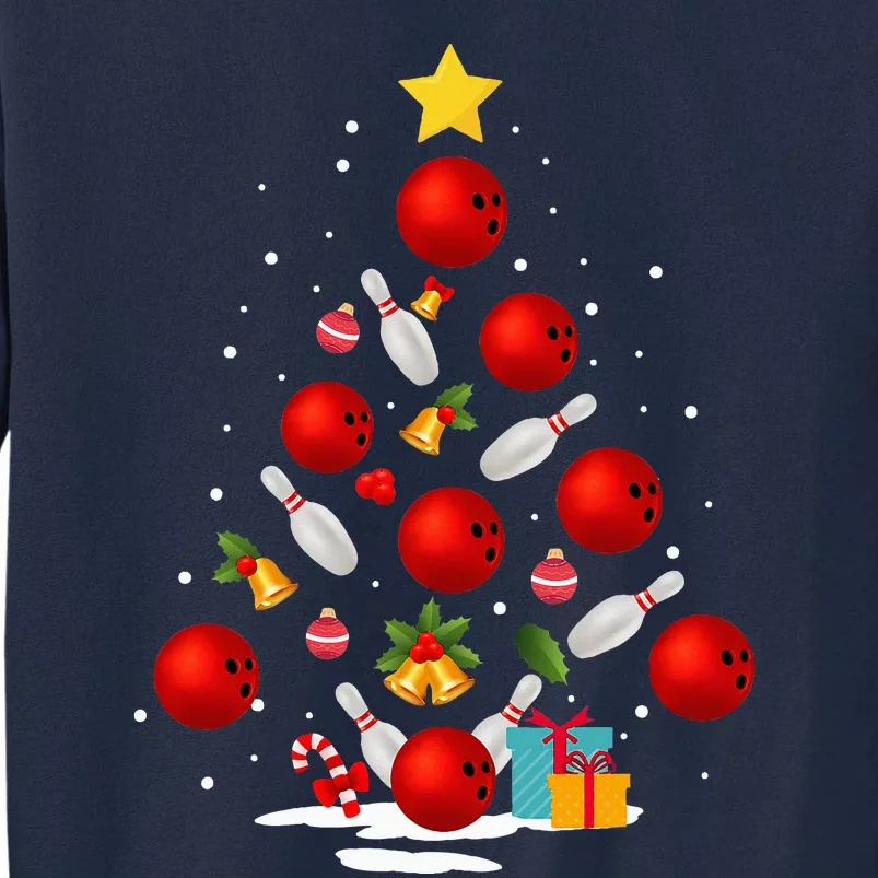 Bowling Christmas Tree Lights Xmas Tall Sweatshirt