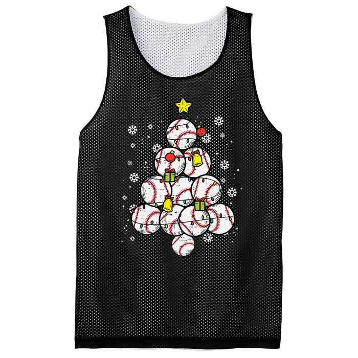 Baseball Christmas Tree Xmas Sports Player Mesh Reversible Basketball Jersey Tank