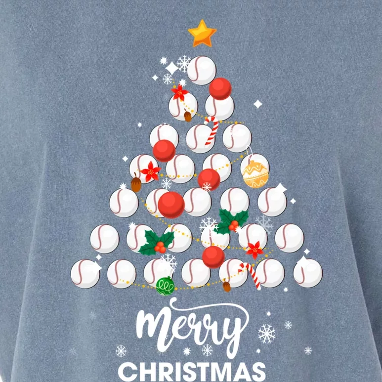 Baseball Christmas Tree Xmas Gift For Baseball Lovers Gift Garment-Dyed Women's Muscle Tee