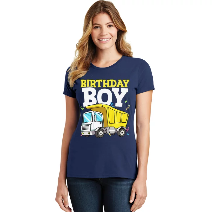 Birthday Construction Truck Theme Women's T-Shirt