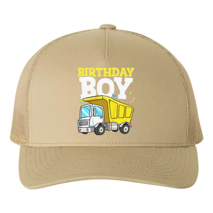 Birthday Construction Truck Theme Yupoong Adult 5-Panel Trucker Hat