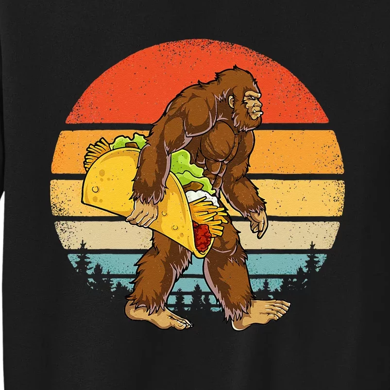 Bigfoot Carrying Taco Funny Cinco De Mayo Men Sasquatch Sweatshirt