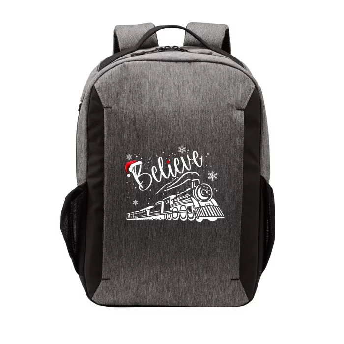 Believe Christmas Train Holiday Vector Backpack