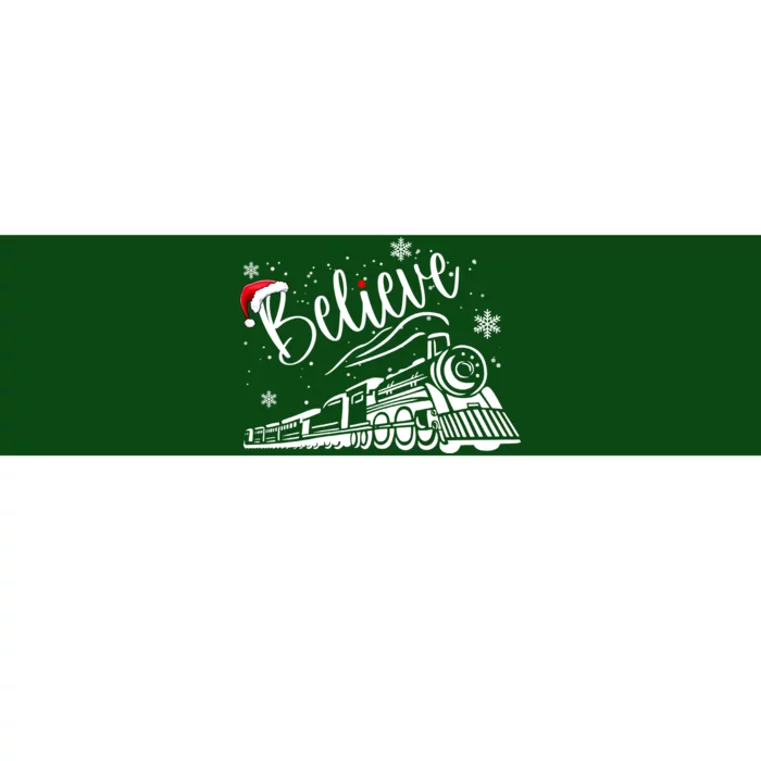 Believe Christmas Train Holiday Bumper Sticker