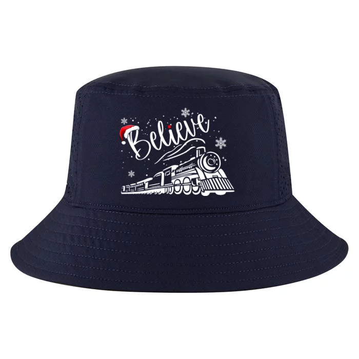 Believe Christmas Train Holiday Cool Comfort Performance Bucket Hat