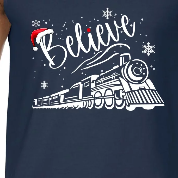 Believe Christmas Train Holiday Comfort Colors® Tank Top