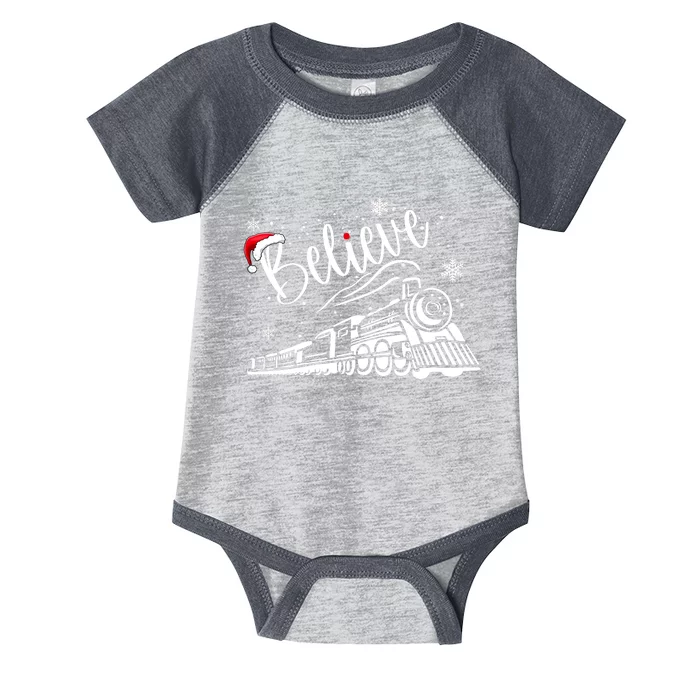 Believe Christmas Train Holiday Infant Baby Jersey Bodysuit