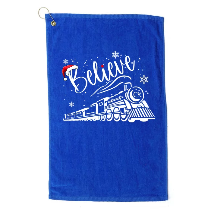 Believe Christmas Train Holiday Platinum Collection Golf Towel