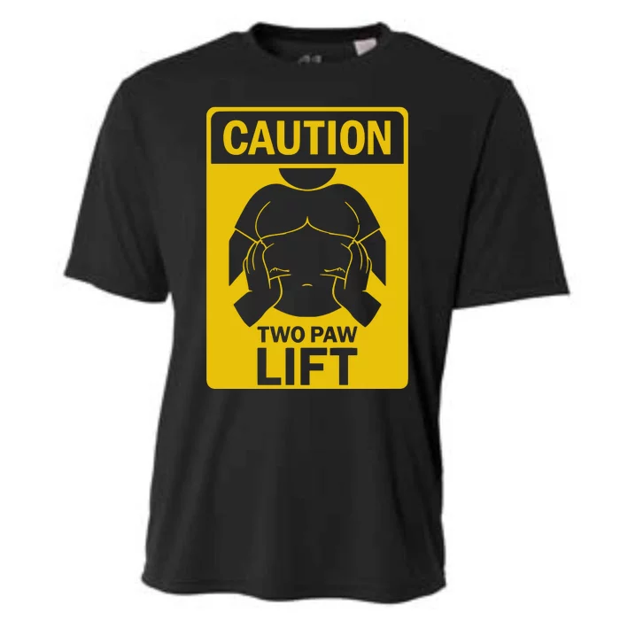 Burrlife Caution Two Paw Lift Cooling Performance Crew T-Shirt