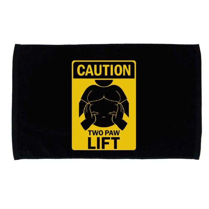 Burrlife Caution Two Paw Lift Microfiber Hand Towel