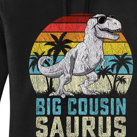 Big Cousinsaurus T Rex Dinosaur Big Cousin Saurus Family Long Sleeve Women's Pullover Hoodie