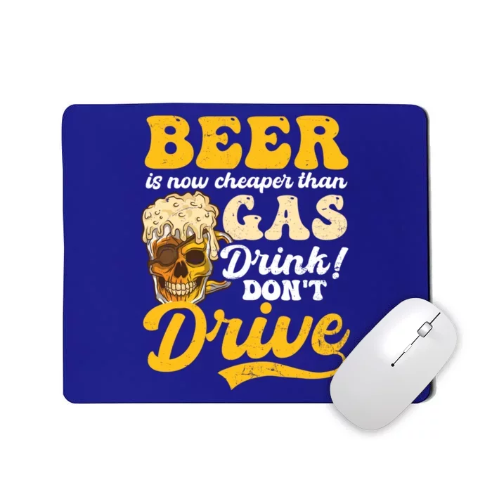 Beer Cheaper Than Gas Design Bbq Beer Freedom Gift Mousepad